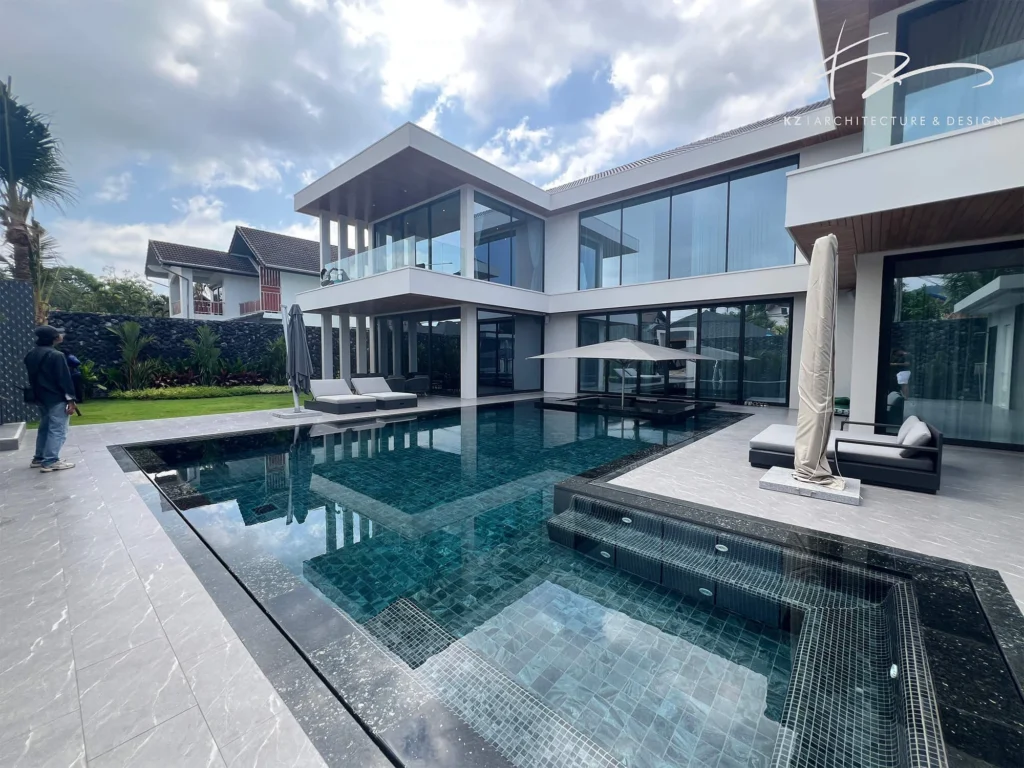 Luxury villa handover Phuket completed construction project realistic timeline KZ Architecture