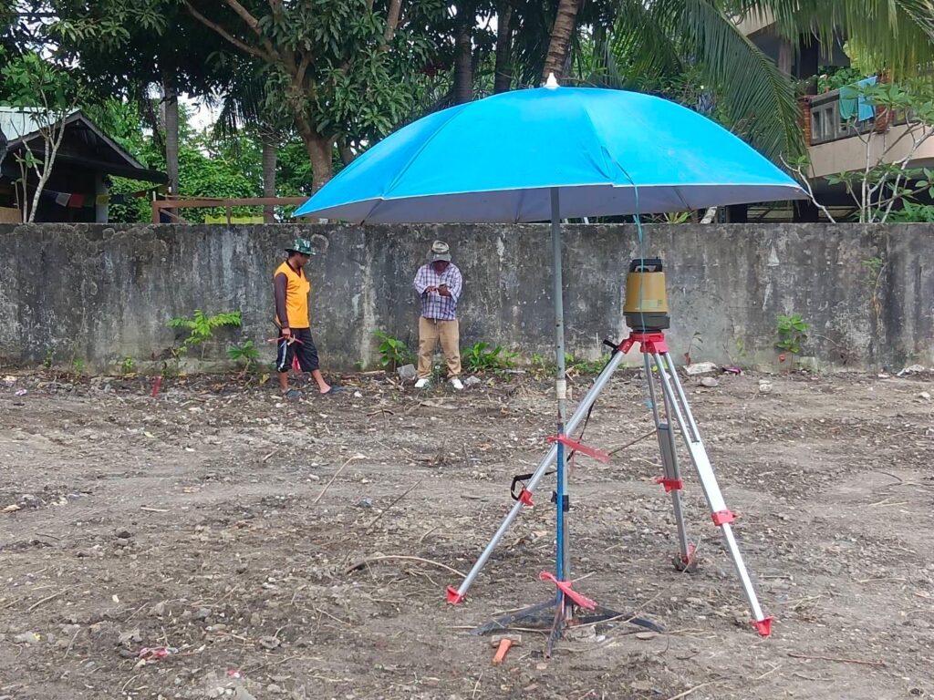 Phuket building permit approved construction site topographic survey Piano Villas precision laser measurement