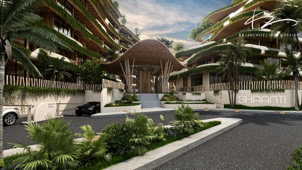 Terraced condominium construction sloped terrain Layan Phuket underground parking